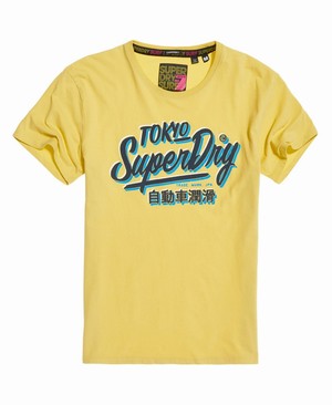 Superdry Ticket Type Oversized Fit Férfi Pólók Sárga | QXTYU5704